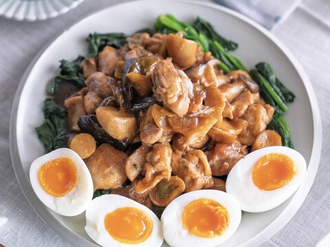 エリンギと鶏肉の中華風煮込み【中華・主菜】